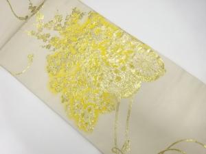 アンティーク　花車模様織り出し丸帯（材料）